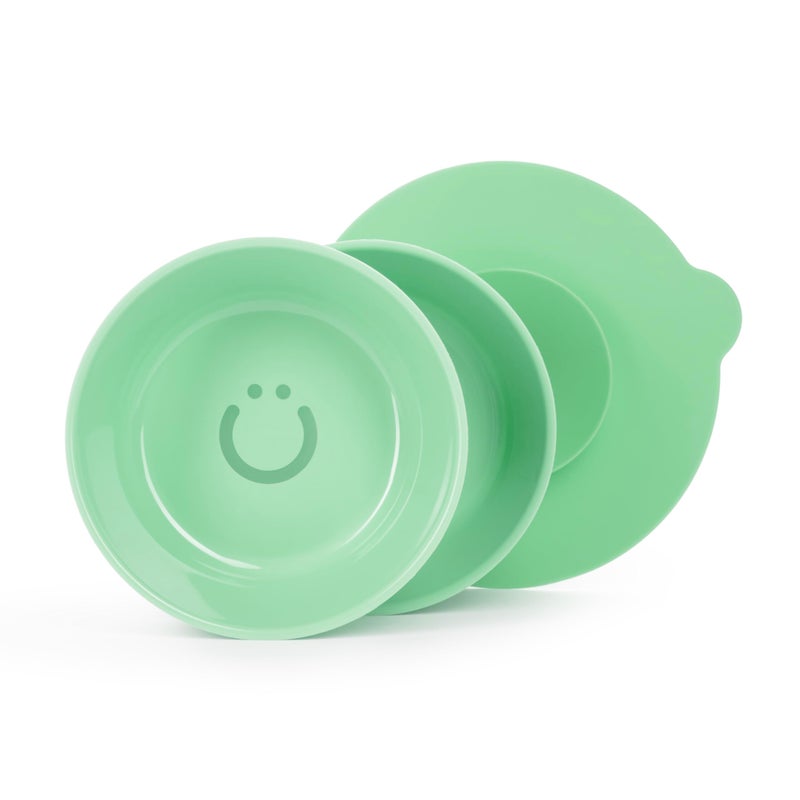 Ubbi Bowls with Interchangeable Suction Base for Babies and Toddlers, 2 Pack, Sugar Snap Green - Image 1